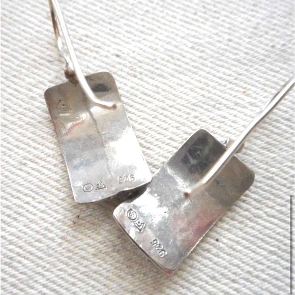 Silpada Vintage Sterling Silver Oxidized Filagree Etched Floral Design Earrings - Picture 7 of 9